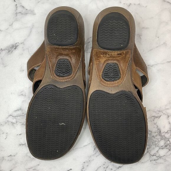 Merrell Luxe Slide Mink Leather Sandals 8 - Picture 6 of 7